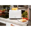 Adler Toaster AD 3216, 750 W, 2 pesa, plastkorpus, valge, automaatne v&auml;ljal&uuml;litus, pruunistamise reguleerimine