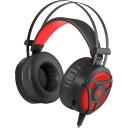 Genesis Žaidimų Ausinės NSG-1107, 3.5 mm, 32 omų, -48 dB, raudona LED ap&scaron;vietimas, 50 mm garsiakalbis, vibracija