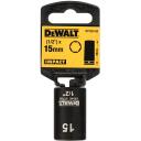 DeWALT triecienmuciņa 15 mm 1/2 in, 38 mm, standarta triecienmuciņa, 6 punktu izliekta forma