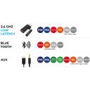 Subsonic Vektra Bezvadu Austiņas SA5717-1, 205g, melna, bezvadu, virs ausīm, iebūvēts mikrofons, stereo, RGB LED, tālvadības pults