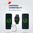 Компактное складное беспроводное зарядное устройство с быстрой зарядкой 15 Вт и функцией 3 в 1 OnCharge 309 Metal CNS-WCS309M CANYON