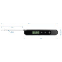 Rankiniu būdu įkraunamas elektroninis virtuvės termometras BROWIN 186010 -50&deg;C iki +200&deg;C, 3.3x2.3x17.8 cm