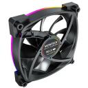 Montech Datora korpuss ventilators AX120 PWM BLACK 3 IN 1, 120mm, 720-1760RPM, 27dB, 3x4PIN, RGB apgaismojums