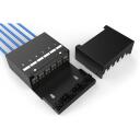 Digitus konsolidācijas punkta kaste DN-93708-6, 6 porti, melna, tērauds, IP20, galda, griestu, sienas, grīdas montāža