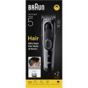 Braun matu griezējs HC5510, 9 garuma soļi, 50 min, NiMH, melns