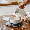 Kitchen scale with bowl LCD display and 1 g increment black MS3179B Adler