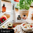 Электрический измельчитель соли и перца с 7W работой от лития матовый белый AD4449w Adler