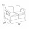 Двухместный садовый диван Corfu Love Seat коричневый 29197359599 KETER