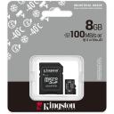 Kingston microSDHC kortelė SDCIT2/8GB, 8 GB, UHS-I, 100 MB/s, 80 MB/s, A1, V30, U3, SD adapteris