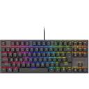 Genesis Mehāniskā Spēļu Tastatūra THOR 303 NKG-1881, 87 taustiņi, Vadu, RGB LED, Outemu Peach Silent, melna