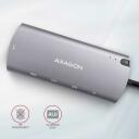 Axagon USB keskjaam HMC-6M2 6in1, 2x USB-A, 1x USB-C PD, 1x HDMI 4K, 1x RJ-45, 18 cm kaabel
