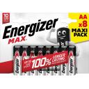 Energizer Alkaline Max AA LR6 437727, 1.5 V, 8 tk, 10 aastat, k&otilde;rge lekke vastupidavus