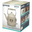 Gorenje Kettle K17CLIN, 2000 W, 1.7 L, Plastikas/Metalas, 360&deg; sukamo pagrindą, Smėlio spalvos
