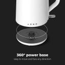 Electric kettle 2200W 1.5L double-wall design Strix thermostat auto power-off dry-boil protection AEK0002 Aeno