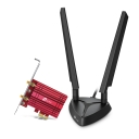 AXE5400 Wi-Fi 6E Bluetooth 5.3 PCIe adapteris, TP-Link, Archer TXE75E, 2&times; augstas jaudas tri-band antenas, 11ax: līdz 2402 Mbps