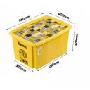 Keeeper Коробка с крышкой 45L Minions Mosaic 0612239205361, 45L, 0.10kg, PP пластик, экономия места, углубленные ручки