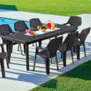 Dārza galds Bergen pelēks BICA 164374 160-220x90x74cm