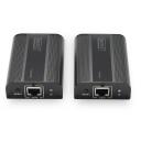 Digitus 4K HDMI pagarinātājs DS-55204, 60m, 4K2K/60Hz, 18Gbps, ārējais, infrasarkanais tālvadības pults