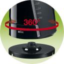 Braun elektriskā tējkanna WK300, 2200 W, 1.6 L, plastmasa, 360&deg; rotācijas pamatne, melna