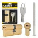 Keltin цилиндр замка 30/45 K02609, 30/30мм, 3 ключа, алюминий, ZnAl механизм, 25000 циклов, винт для крепления в комплекте