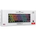 White Shark Mehāniskā tastatūra ASHIKO-2-B-US-RED.SW, 61 taustiņ&scaron;, USB 2.0, sarkanie slēdži, 1.5m vads, RGB apgaismojums