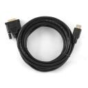Gembird vaizdo kabelis CC-HDMI-DVI-15, 5 m, HDMI, DVI-D, Vyras/Vyras, Aukso kontaktai