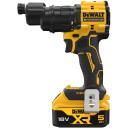 Dewalt Gręžimo vairuotojas DCD803P2T-QW, 18V, 2x5Ah, 0-450/0-1650rpm, 73Nm, 4 keičiamieji antgaliai, LED &scaron;viesa, kompakti&scaron;kas