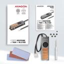 Axagon SSD jahuti M.2 CLR-M2FAN vask, 76 x 24 x 12 mm, 3 soojus&uuml;lekande padjad, kinnituste materjal