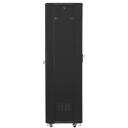 Lanberg Rack kapp 42U FF01-6642-12B, 600x600mm, must, 800kg, IP20, 2 ventilaatorit, karastatud klaas