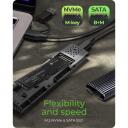 Raidsonic SDD cietā diska korpuss IB-1808MCT-CU31, 1 x  M.2 2230/2242/2260/2280, 10 Gbit/s, USB 3.2 (Gen 2)