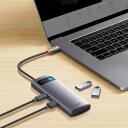 Baseus dokas WKWG070013, 4x USB 3.0, 5V / 3A, 5Gbps, aliuminio lydinys, kompakti&scaron;kas, pilkas