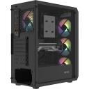Fury Kaste SHOBO SH4F RGB NFO-2154, 2x3.5", 2x2.5", Midi-Tower, 7 papla&scaron;inā&scaron;anas slots, melna
