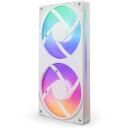 Nzxt Korpuse ventilaator F240 RGB Core RF-U24HF-W1, 2400 RPM, 75.12 cfm, 3.3 mmH2O, 8 RGB LED, valge