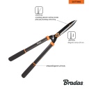Hedge pruner with straight blade, BRADAS, KT-V1110, 20 cm, ergonomiskas rokturi