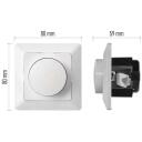 Emos Triac dimmer Nr. 6 A6003.0, 3-60W LED, 7-110W halogeen, valge, p&ouml;&ouml;ratav juhtimine, nupu l&uuml;litus, 1 tk.