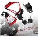 Blaupunkt Užraktas ACE400 LOCK, 9cm, 6mm, 0.18kg, aliuminio lydinys + ABS plastikas, juodas + raudonas