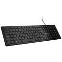 Natec Herring US Multimeedia Slim klaviatuur Must NKL-2341, 1.5m, 105 nuppu, USB, ABS, ilma taustvalgustuseta, numbriklaviatuur
