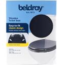 Beldray Koka tualetes sēdeklis LA032355BFPEU7, melns, koks, nerūsējo&scaron;ais tērauds, ātra uzstādī&scaron;ana