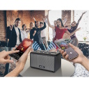 Super kompaktiškas ir galingas Sound Box 60W Bluetooth USB MicroSD nuotolinio valdymo MDF PU oda juodas SV022457 Sven