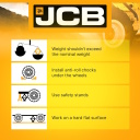 Žirklinis hidraulinis domkratas 2 t 120–395 mm tvirtas greito veikimo su gumine pagalvė saugos vožtuvas T10202-GS JCB