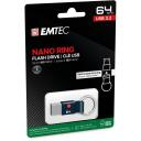 Emtec USB m&auml;lupulk ECMMD64GT103, 64GB, 180Mbps, 25Mbps, USB 3.2, must/metallik