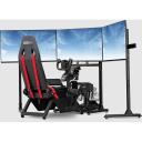 Next Level Racing Lidojuma simulatora kabīne NLR-S018, 153cm, 99cm, 122cm, melna un sarkana, augsta blīvuma putas, ergonomisks
