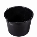 Builders Bucket 12 Litre GEKO G66100A, black, recycled plastic, internal scale, spout