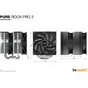 Be Quiet Alumīnija līmeņrādis Pure Rock Pro 3 BK041, 2 ventilatori, 101.2m&sup3;/h, 34.8dB(A), 6 siltuma caurules