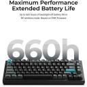Keychron klaviatuur Q1U-M4 75% traadita mehaaniline klaviatuur, 8K polling rate, RGB LED valgustus, 660h aku t&ouml;&ouml;aeg