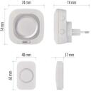 Emos Juhtmevaba uksekell P5733W, P5733W, 150m, 36 meloodiat, IP44, 110dB, 1x3V CR2032 kaasas, self-learning