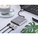 Natec Multi Port Fowler MINI NMP-1607, 1xUSB A, 1xHDMI, 1xUSB-C, 4K UHD, 60W laadimine, USB 3.0