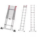 Telescopic ladder HAILO T80 FlexLine 037113091, aluminium, 9 steps