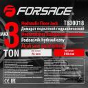 Madalprofiilne hüdrauliline käru-tungraud 3 t 75–510 mm F-T830018 Forsage