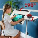 Maclean mobiilne laud/kannettava arvuti alus, MC-121 W, 59-89cm, 30kg, k&otilde;rguse reguleerimine, kallutamise reguleerimine
